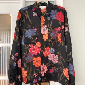 Urban Outfitters Colorful Floral Long Sleeve Shirt New with Tag Medium